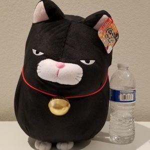 Black Neko Cat Bell Plush. Rare Toy Gift nwt